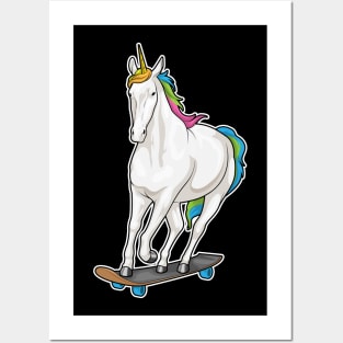 Unicorn Skater Skateboard Posters and Art